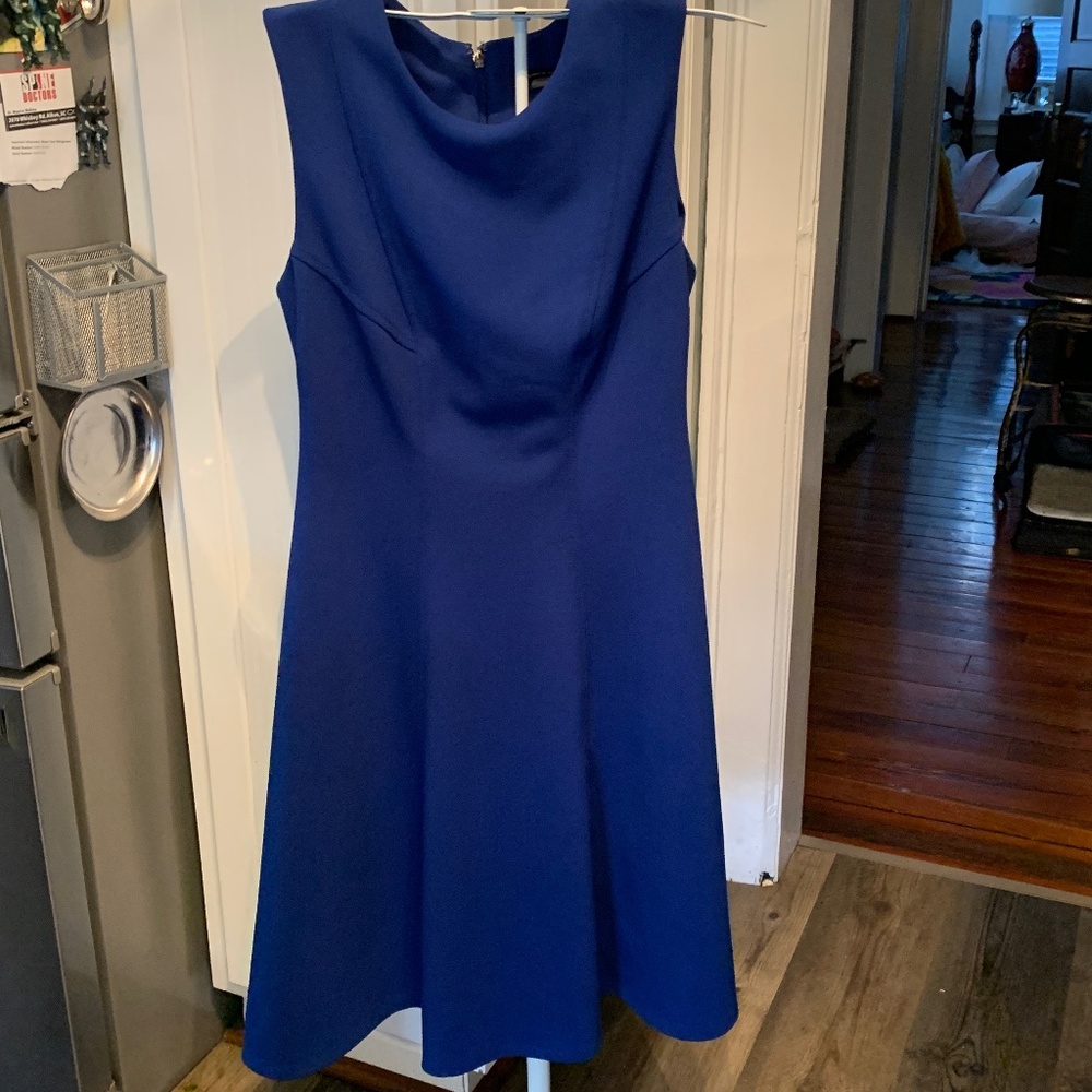 Tommy Hilfiger fit snd flare royal blue logo‎ zip dress. Maybe worn once .